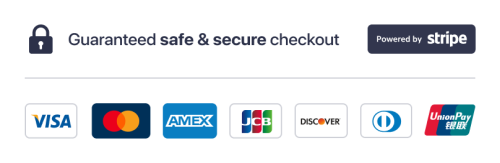 Checkout secured by Stripe